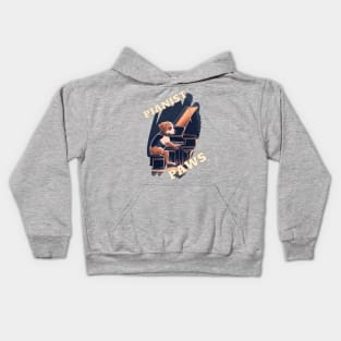 Piano-playing Dog: "Pianist Paws" Kids Hoodie